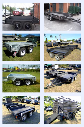 Painted and galvanised duak\l axle trailers Dual axle trailers