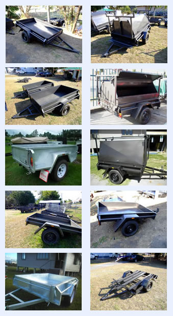 Painted and galvanised single axle trailers Single axle trailers
